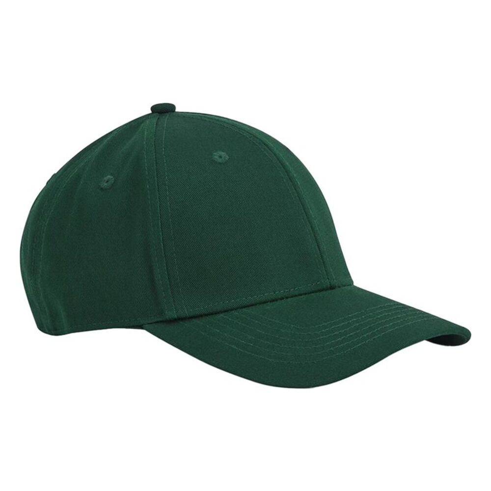 Beechfield Classic 6 Panel Natural Cotton Cap / Bottle Green